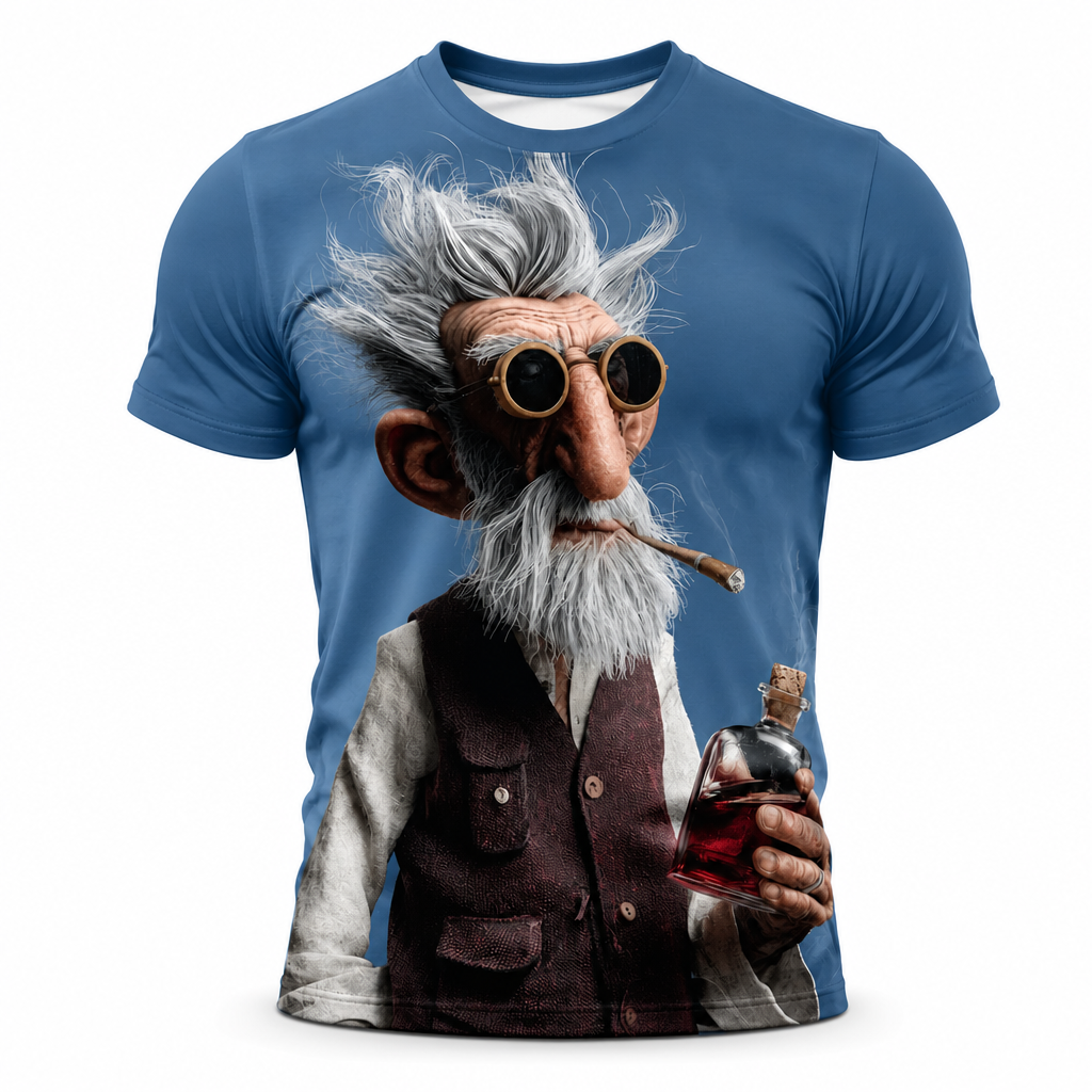 Ombre Wine Old Man  Legendary Graphic Tee