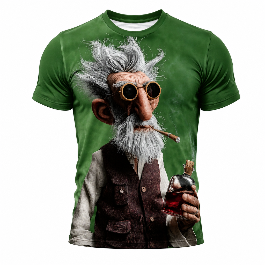 Ombre Wine Old Man  Legendary Graphic Tee