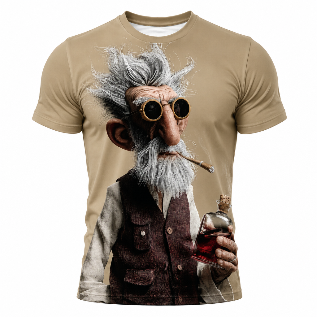 Ombre Wine Old Man  Legendary Graphic Tee