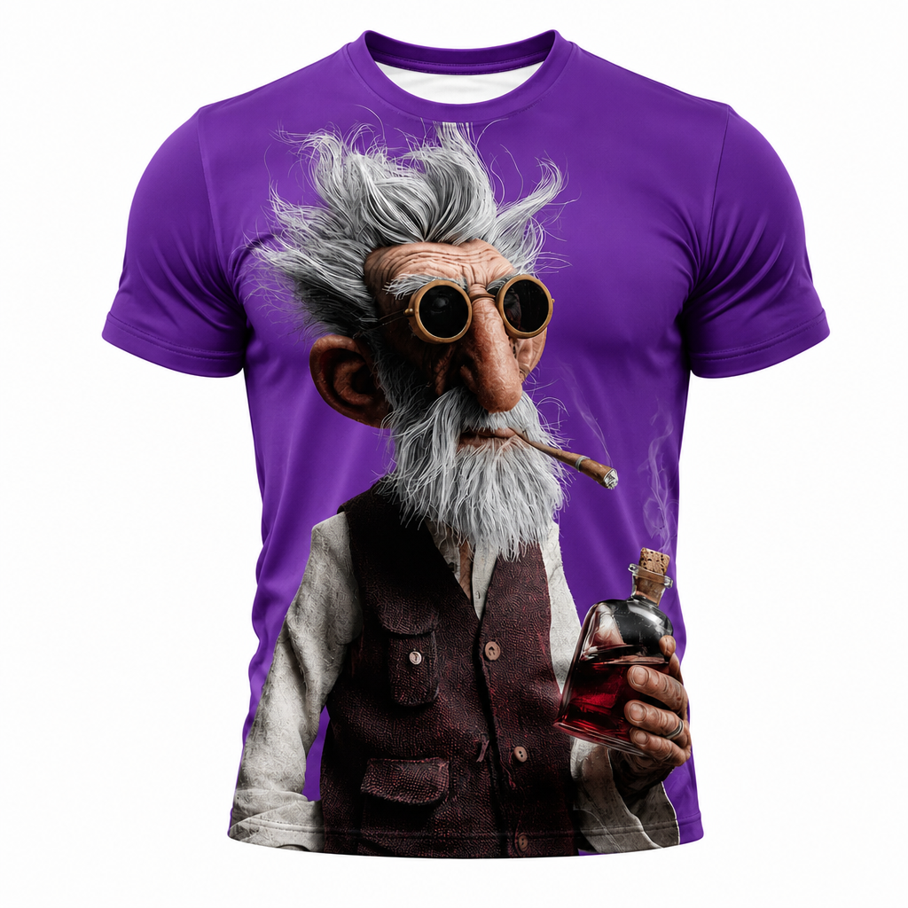 Ombre Wine Old Man  Legendary Graphic Tee