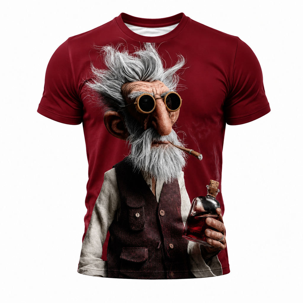 Ombre Wine Old Man  Legendary Graphic Tee