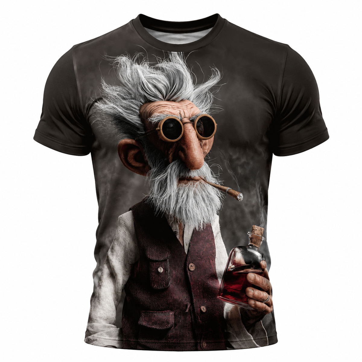 Ombre Wine Old Man  Legendary Graphic Tee