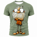 Funny Ombre Old Man 3D Street Graphic Tee