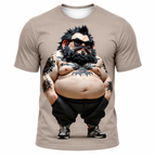 Funny Strong Old Man Graphic Print Tee