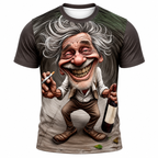 Grumpy Ombre Old Man Beer Funny 3D Graphic Tee