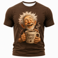Funny Old Man Grandpa Coffee Cartoon Tee