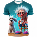 Legendary 3D Old Man Coffee First Funny Graphic Tee