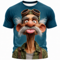 Ombre Old Man Legendary Graphic Print Tee