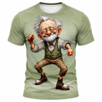 Funny Ombre Old Man Colorful 3D Graphic Tee