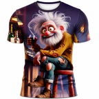 Crazy Old Man Wine Cheers Graphic Tee