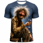 Crazy Old Man Wine Cheers Graphic Tee