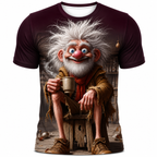Crazy Old Man Wine Cheers Graphic Tee