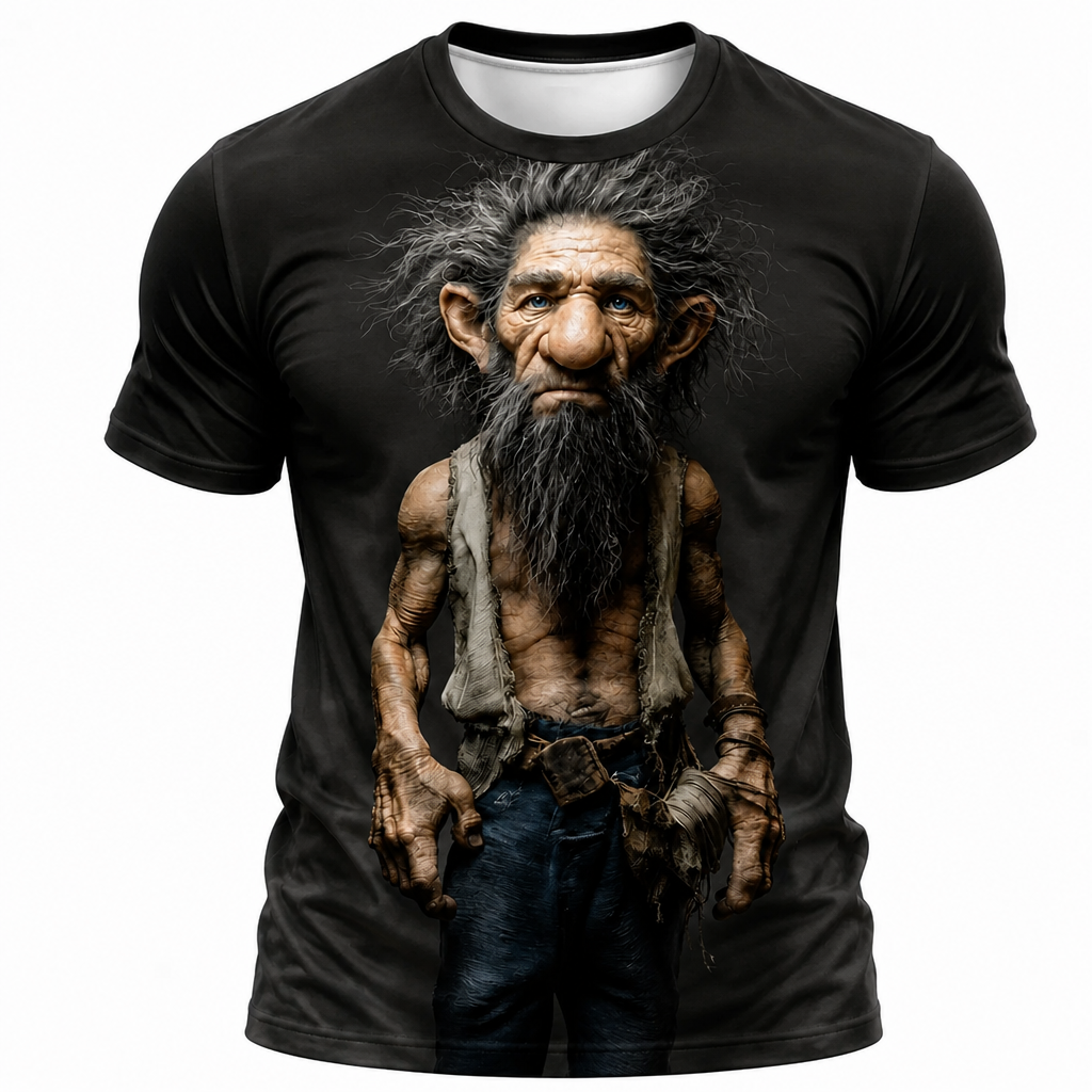 Legendary Ombre Old Man Graphic Print Tee