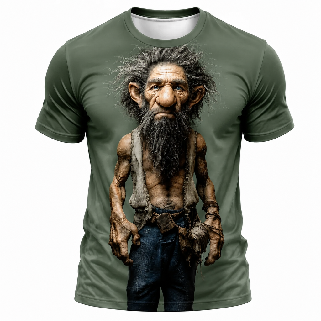 Legendary Ombre Old Man Graphic Print Tee