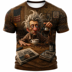 Vintage Classic Coffee Old Man Graphic Tee
