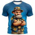 Funny Old Man Legendary Graphic Print Tee