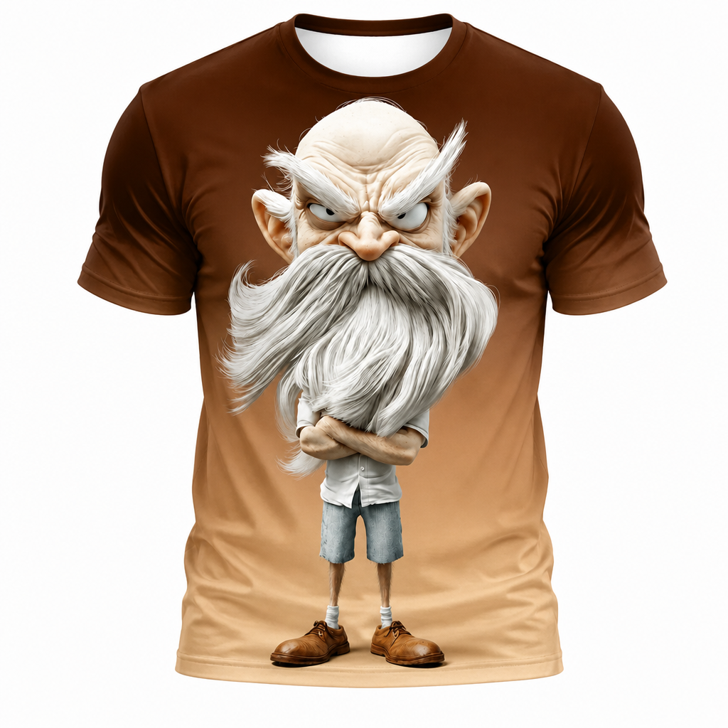 Legendary Ombre Old Man Graphic Print Tee