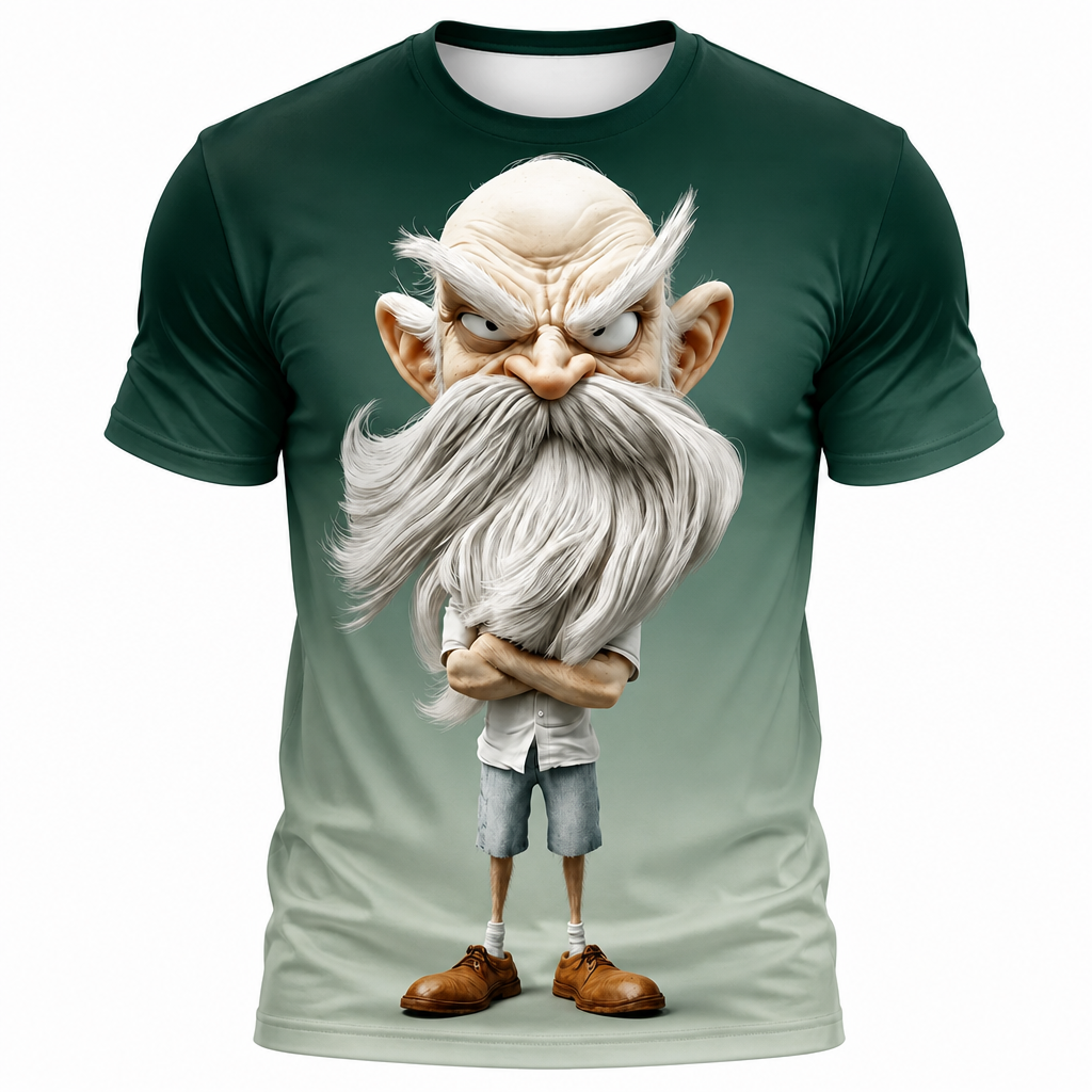 Legendary Ombre Old Man Graphic Print Tee
