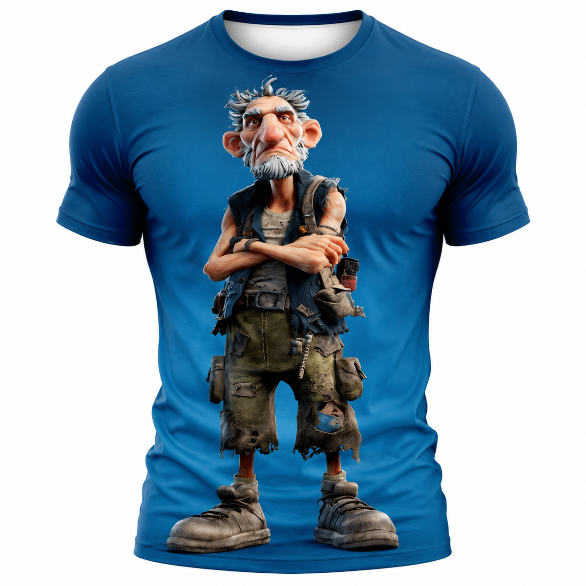 Ombre Old Man Graphic Legendary Print Tee