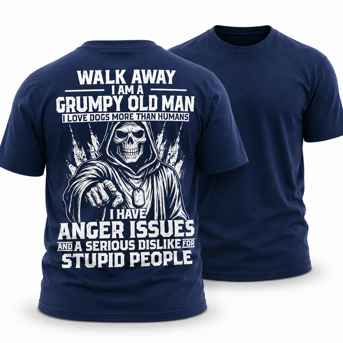 Grumpy Old Man Walking Away Quote Tee