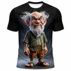 Ombre Grumpy Old Man Graphic Print Tee