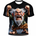 Ombre Grumpy Old Man Graphic Print Tee