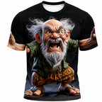 Ombre Grumpy Old Man Graphic Print Tee