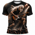 Rocking Old Man Guitar Graphic Shirt