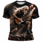Rocking Old Man Guitar Graphic Shirt