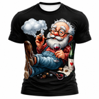 Happy Old Man Wine Cheers Print Graphic Tee