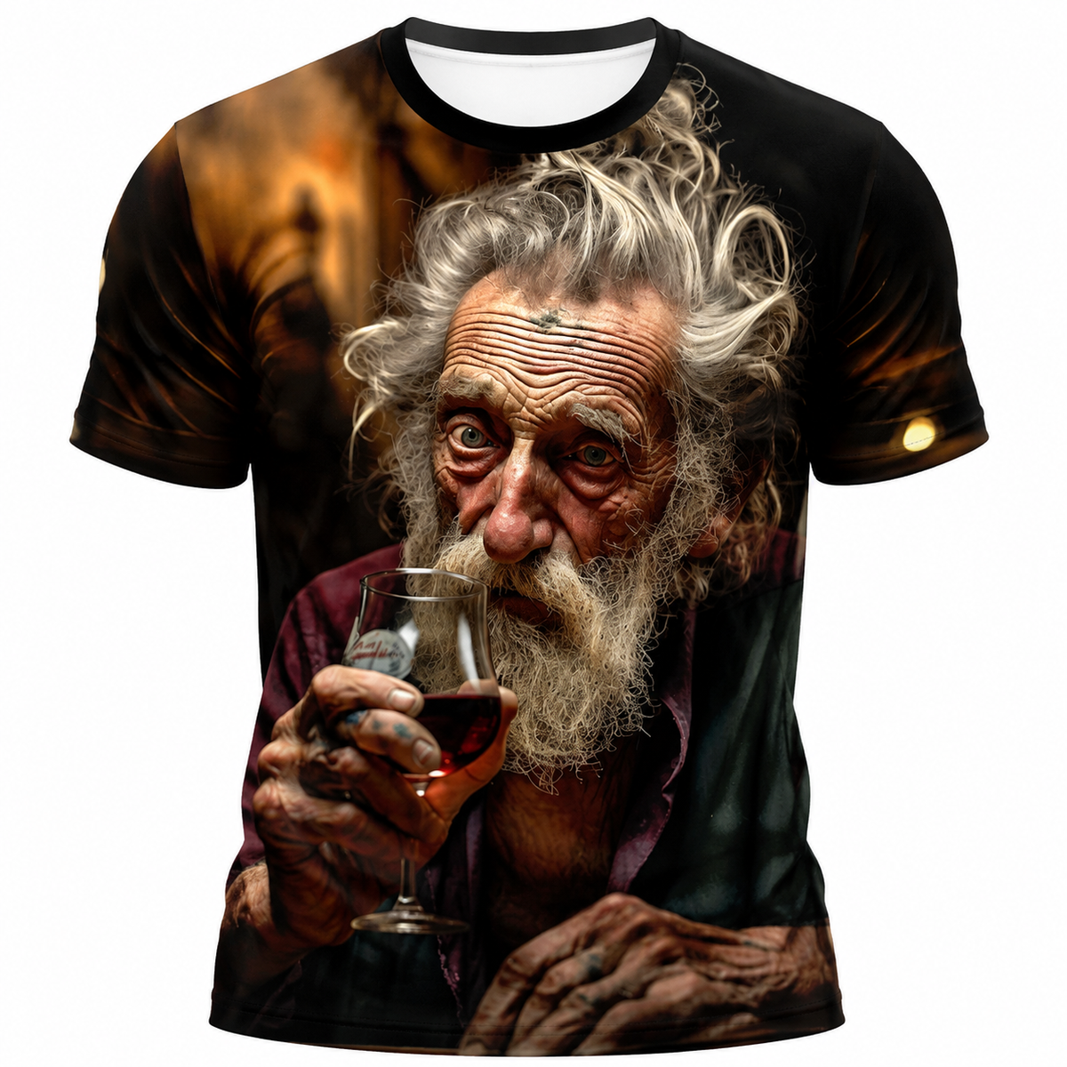 Red Wine Old Man Humor Legendary Tee
