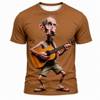Classic Guitar Music Hero Old Man Rocker Tee