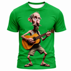 Classic Guitar Music Hero Old Man Rocker Tee