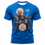 Retro Old Man Fishing Bass Print Graphic Tee