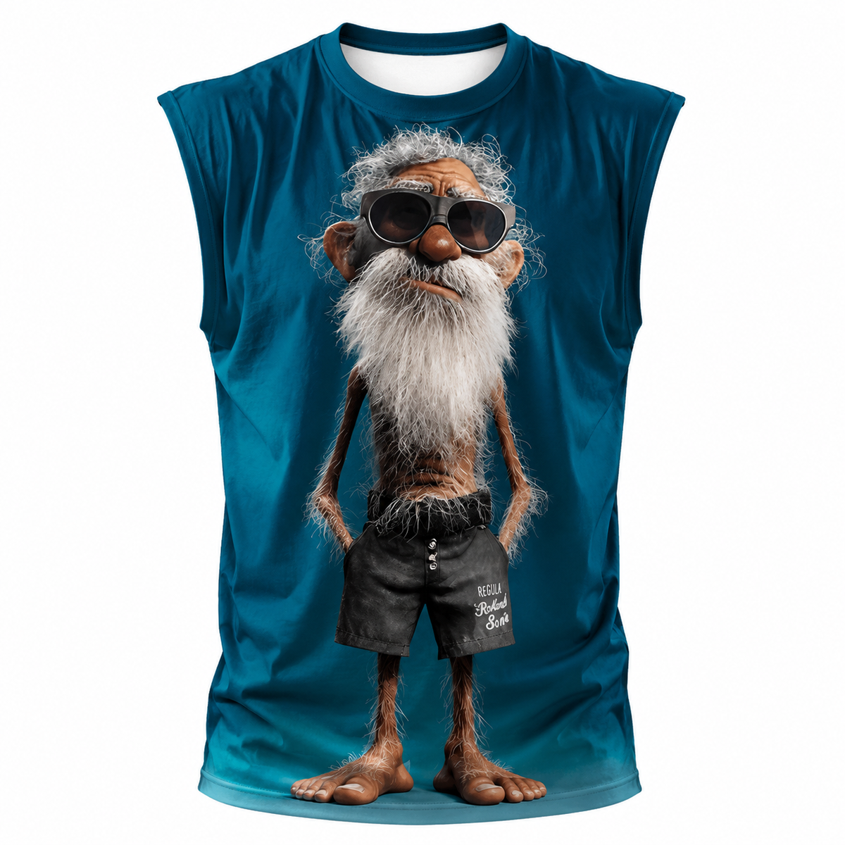 Legendary Old Man 3D Print Sleeveless Tee