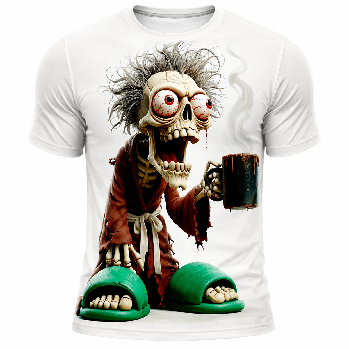 Funny Exaggerated Skull Graphic Tee