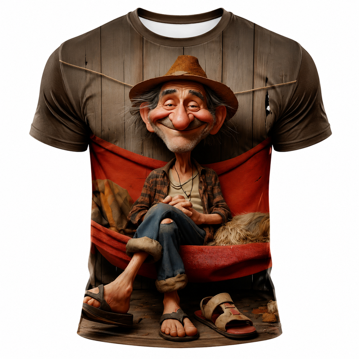 Funny Old Man Humor Graphic Print Tee