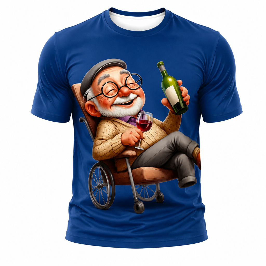 Legendary Wine Old Man Cartoon Tee