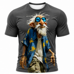 Ombre Old Man Legendary Graphic Print Tee