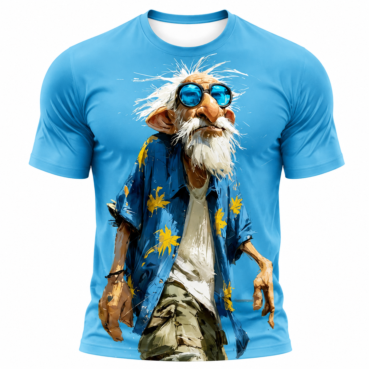 Ombre Old Man Legendary Graphic Print Tee