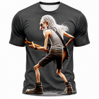 Rock & Roll Inspired Style Guitar Music Tee