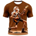 Rock & Roll Inspired Style Guitar Music Tee
