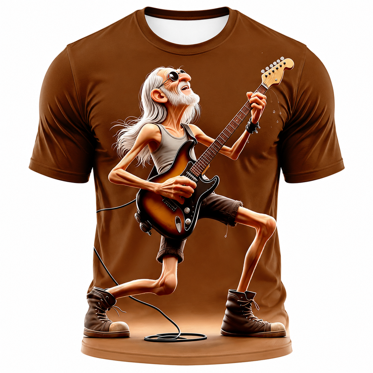 Rock & Roll Inspired Style Guitar Music Tee