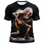 Rocker Guitar Music Lover Graphic Print Tee