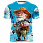 Legendary Old Man Fishing Graphic Tee