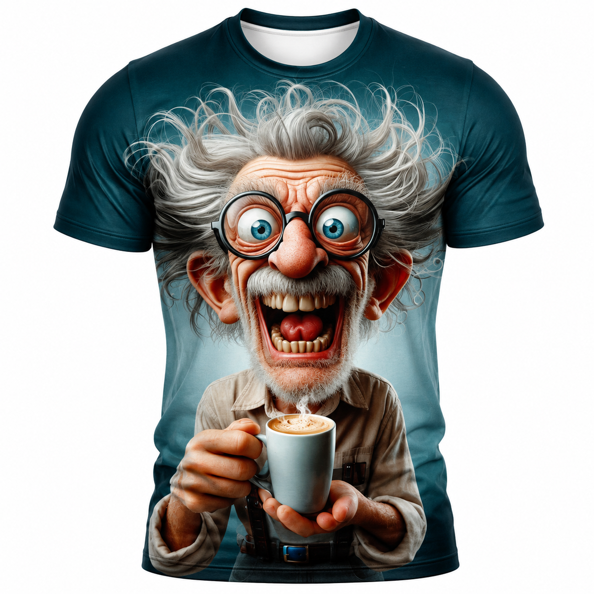 Funny Retro Coffee Grandpa Humor Graphic Tee