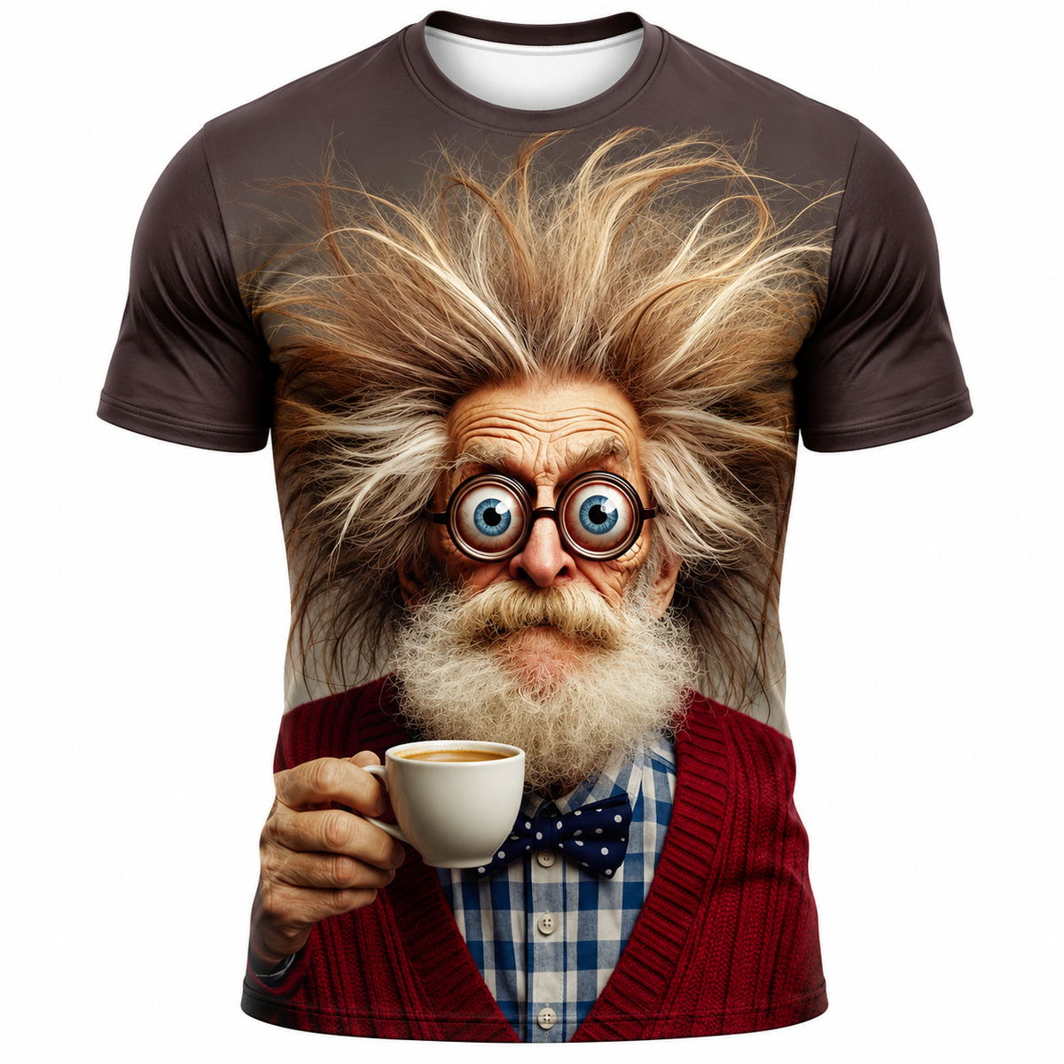 Funny Retro Coffee Grandpa Humor Graphic Tee