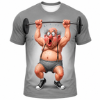Ombre Fitness Bodybuilding  Old Man 3D Graphic Print Tee