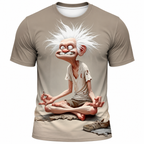 3D Character Old Man Print Graphic Tee