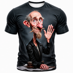 Funny Legendary Old Man Graphic Print Tee